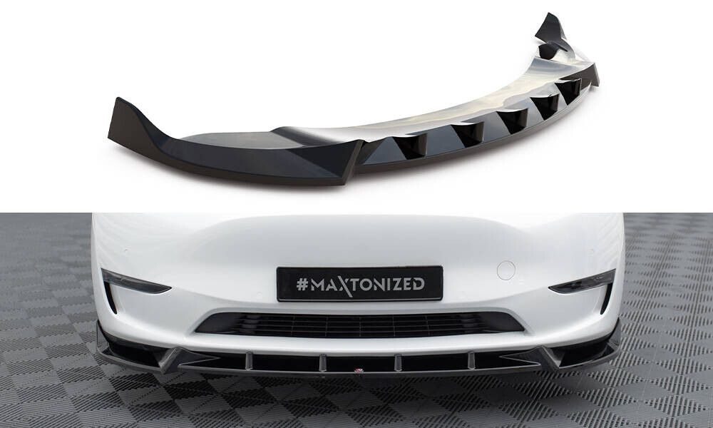 Frontlippe V.1 passend für Tesla Model Y schwarz Hochglanz