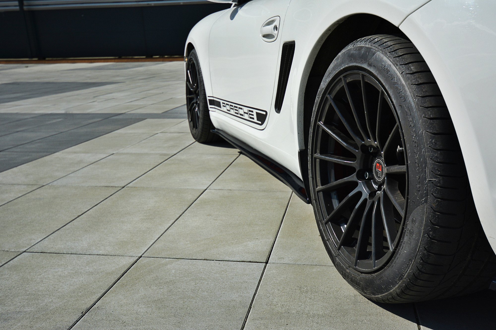 Seitenschweller Ansatz für PORSCHE CAYMAN S 987C schwarz Hochglanz