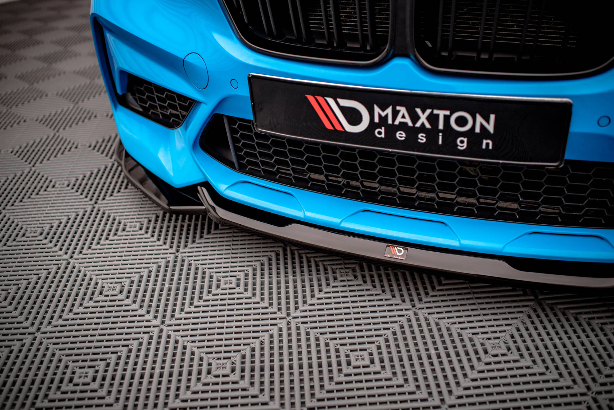 Street+ Spoilerlippe Front Ansatz V.1 passend für BMW M2 Competition F87 schwarz Hochglanz