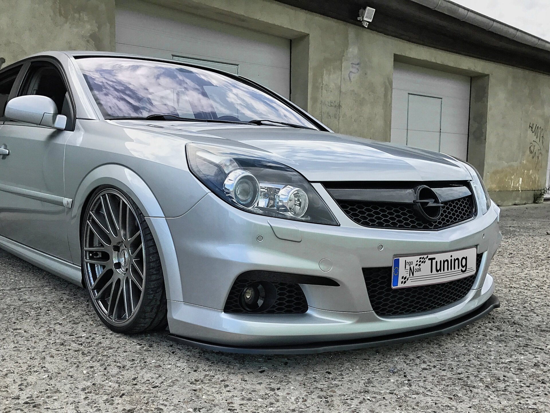 Spoilerschwert Frontspoilerlippe Splitter für Opel Vectra C OPC Facelift ABE Carbon Optik