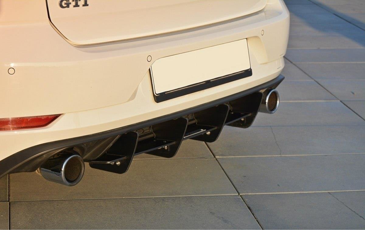 Diffusor Heck Ansatz für Heckschürze für VW GOLF 7 GTI FACELIFT
