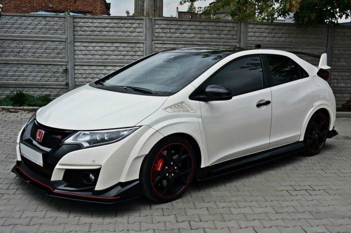 Street+ Spoilerlippe Front Ansatz V.1 passend für Honda Civic IX TYPE R schwarz Hochglanz