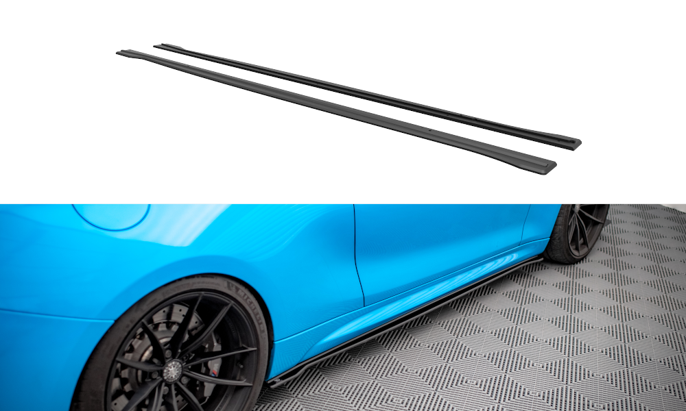 Street Pro Seitenschweller Leisten passend für BMW M2 F87 rot