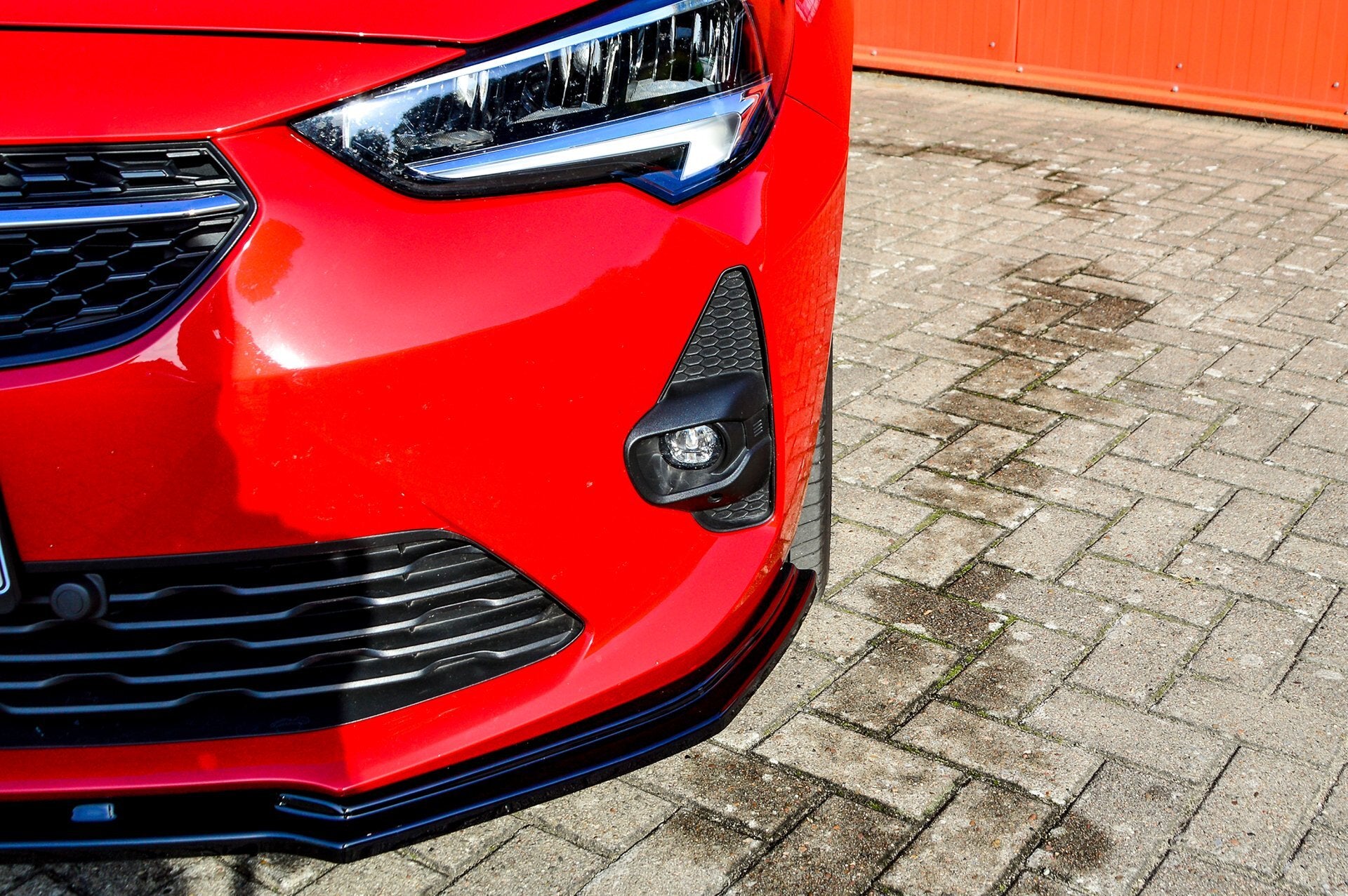 Cup Frontspoilerlippe für Opel Corsa F ab Bj.2019- Carbon Optik