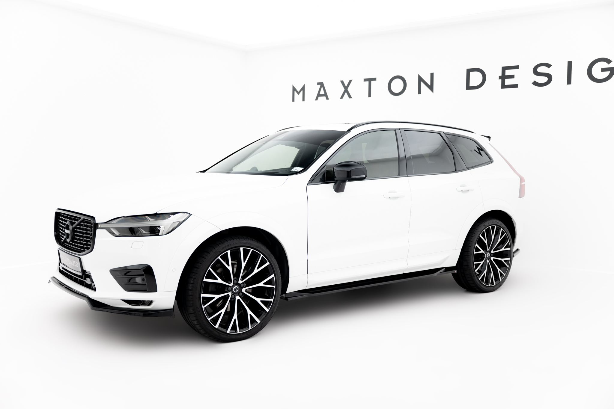 Street+ Seitenschweller Leisten passend für Volvo XC60 Mk2 R-Design schwarz Hochglanz