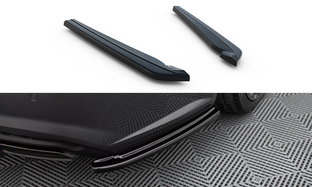 Heck Ansatz Flaps Diffusor V.1 für Audi A6 / A6 C7 S-line/ S6 C7 Facelift schwarz Hochglanz