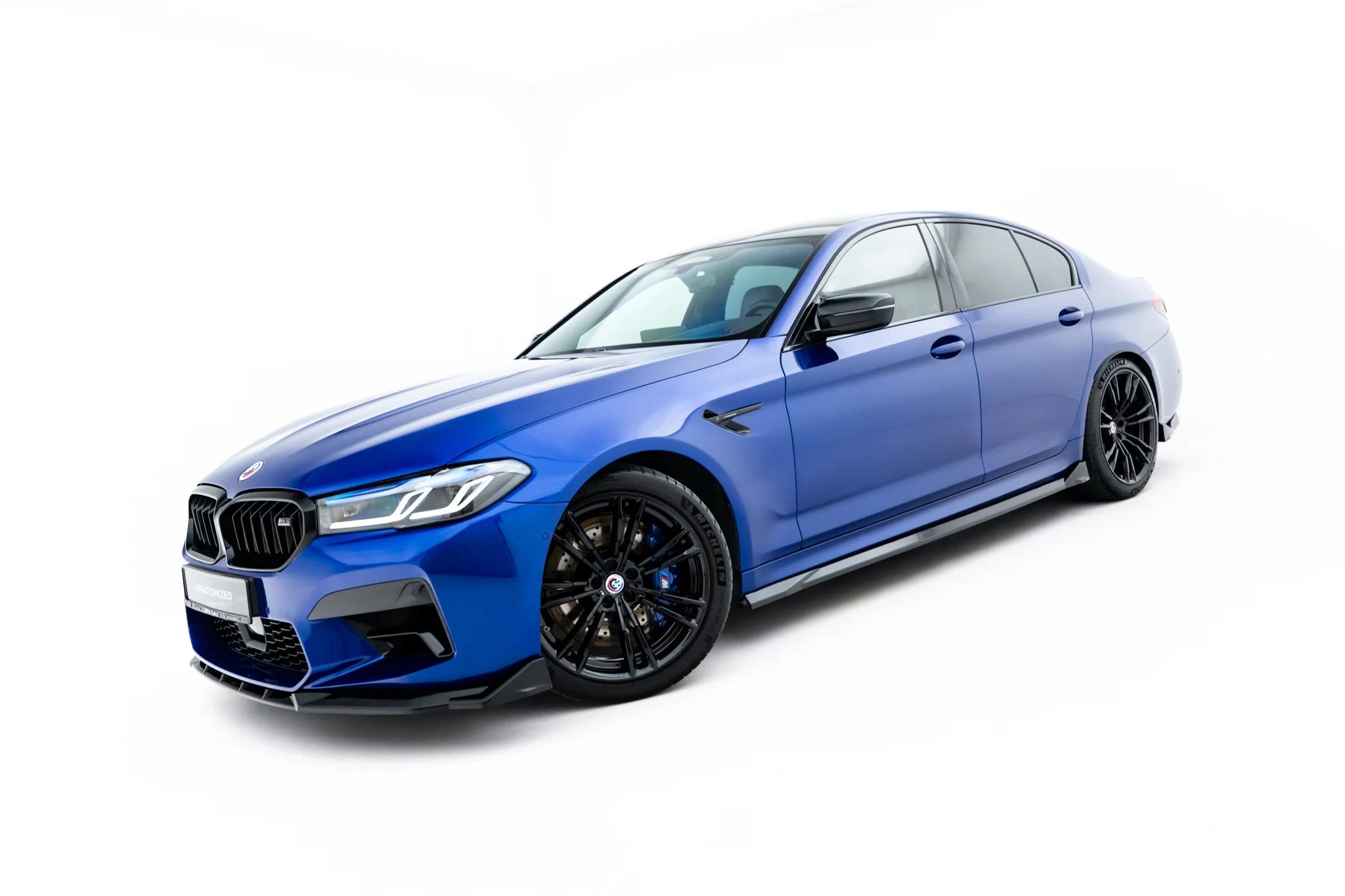 Seitenschweller Ansatz Paar V.2 passend für BMW M5 F90 / F90 Facelift schwarz Hochglanz
