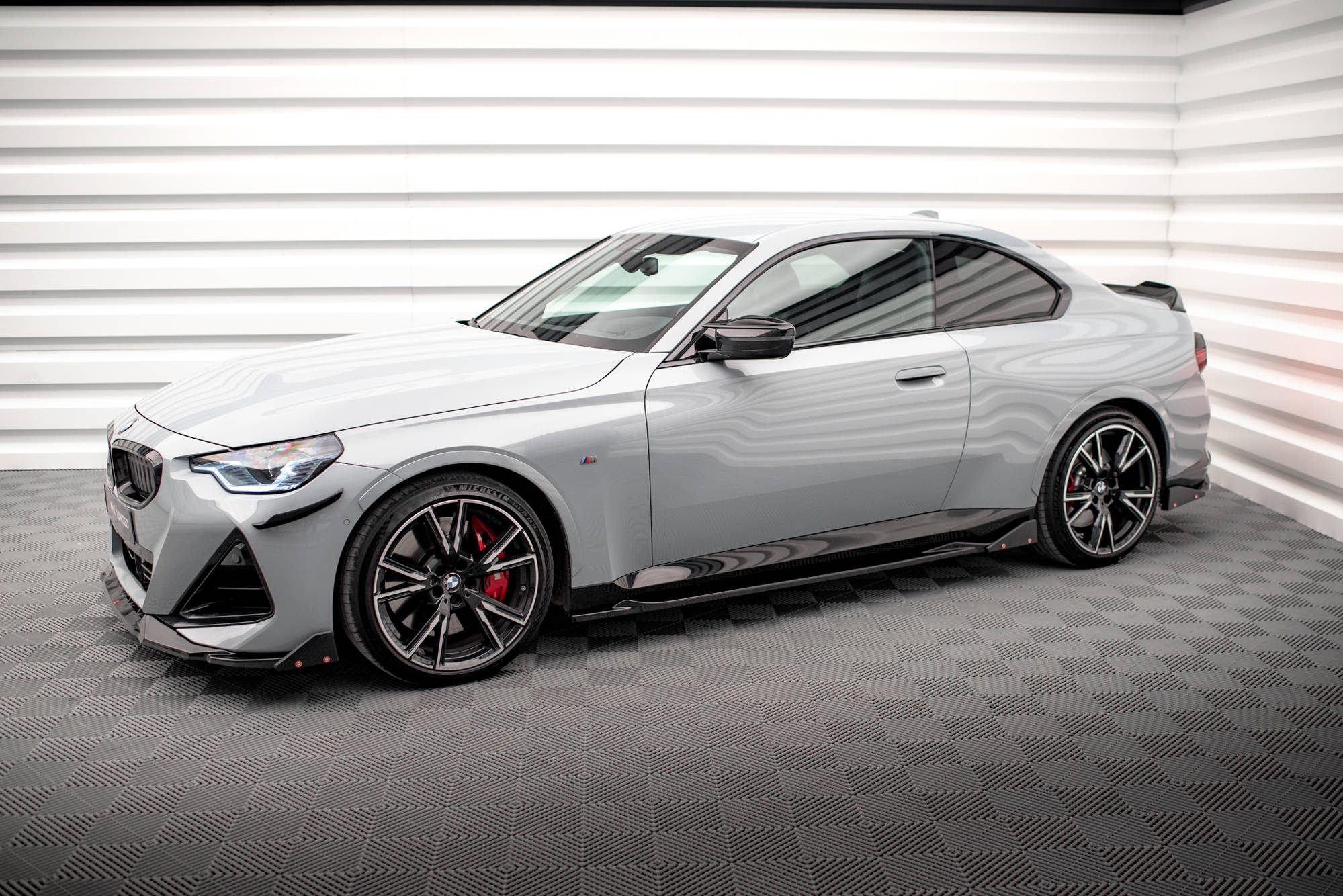 Street+ Seitenschweller Leisten V.2 + Flaps passend für BMW 2 Coupe M-Paket / M240i G42