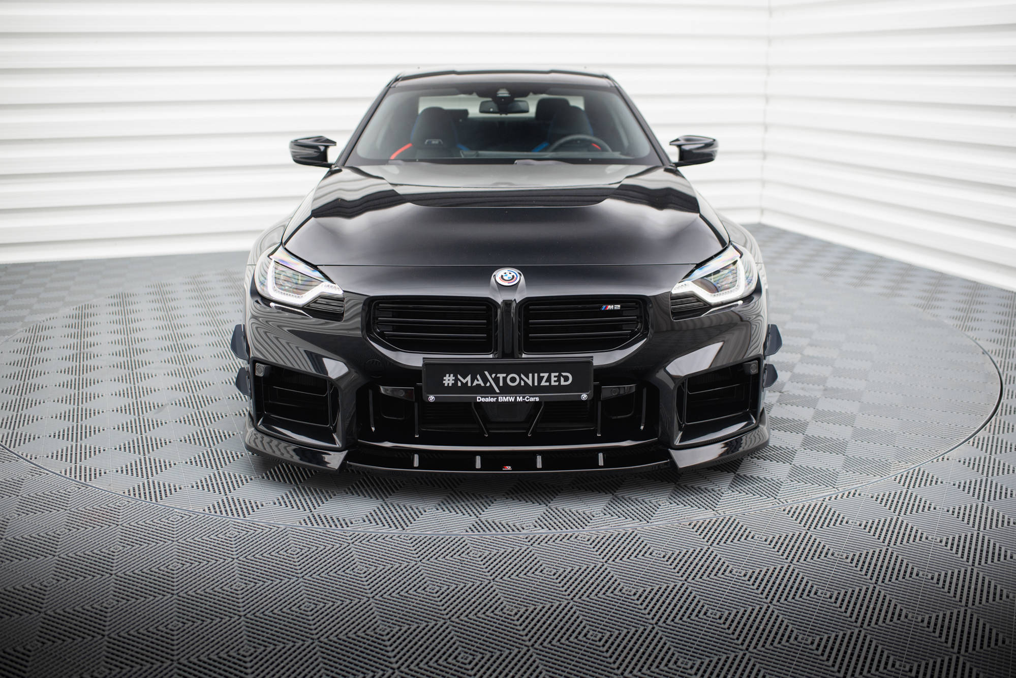 Street+ Spoilerlippe Front Ansatz V.3 passend für BMW M2 G87 schwarz Hochglanz