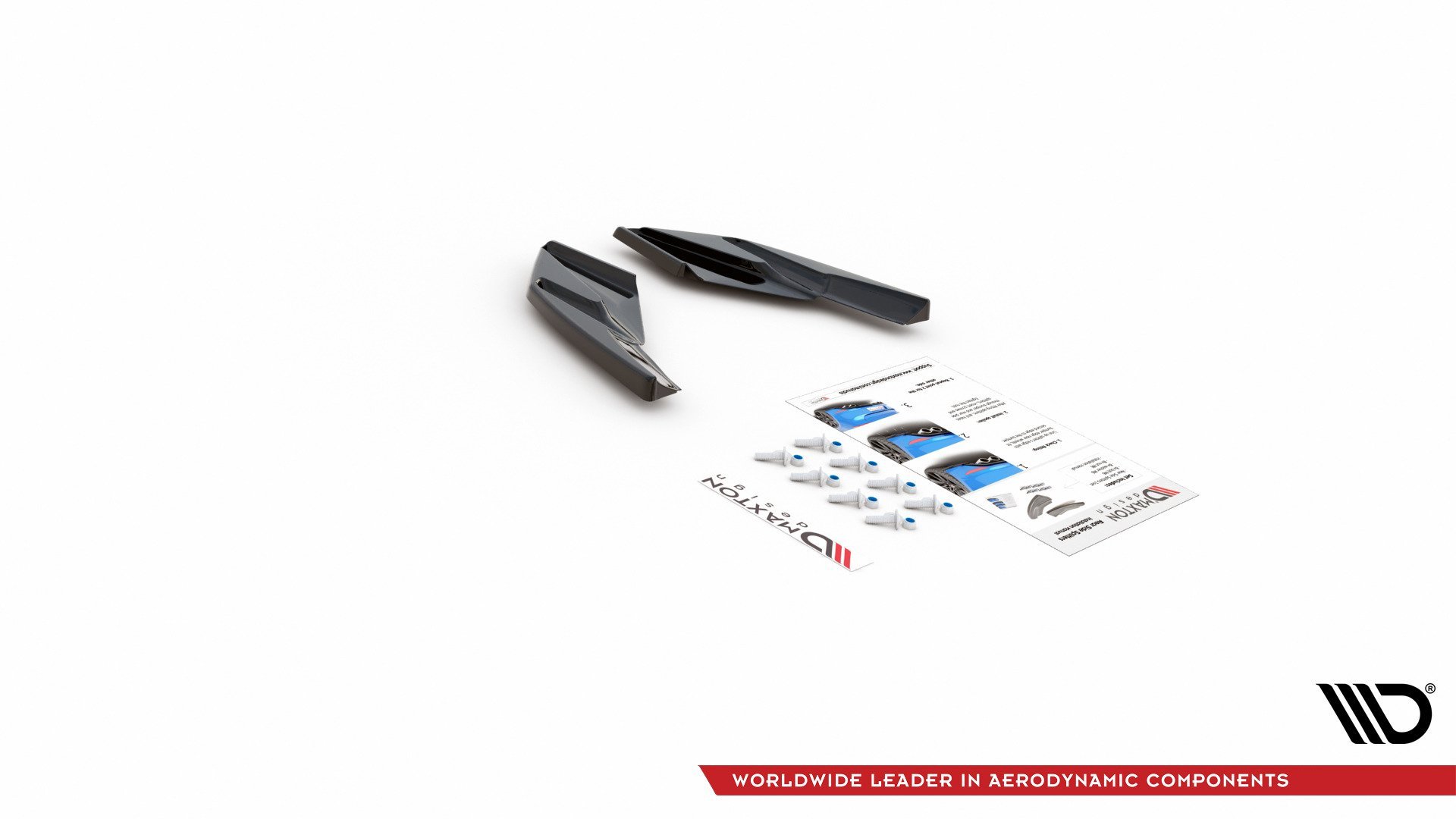 Heck Ansatz Flaps Diffusor für VW Golf Mk8 Facelift schwarz Hochglanz