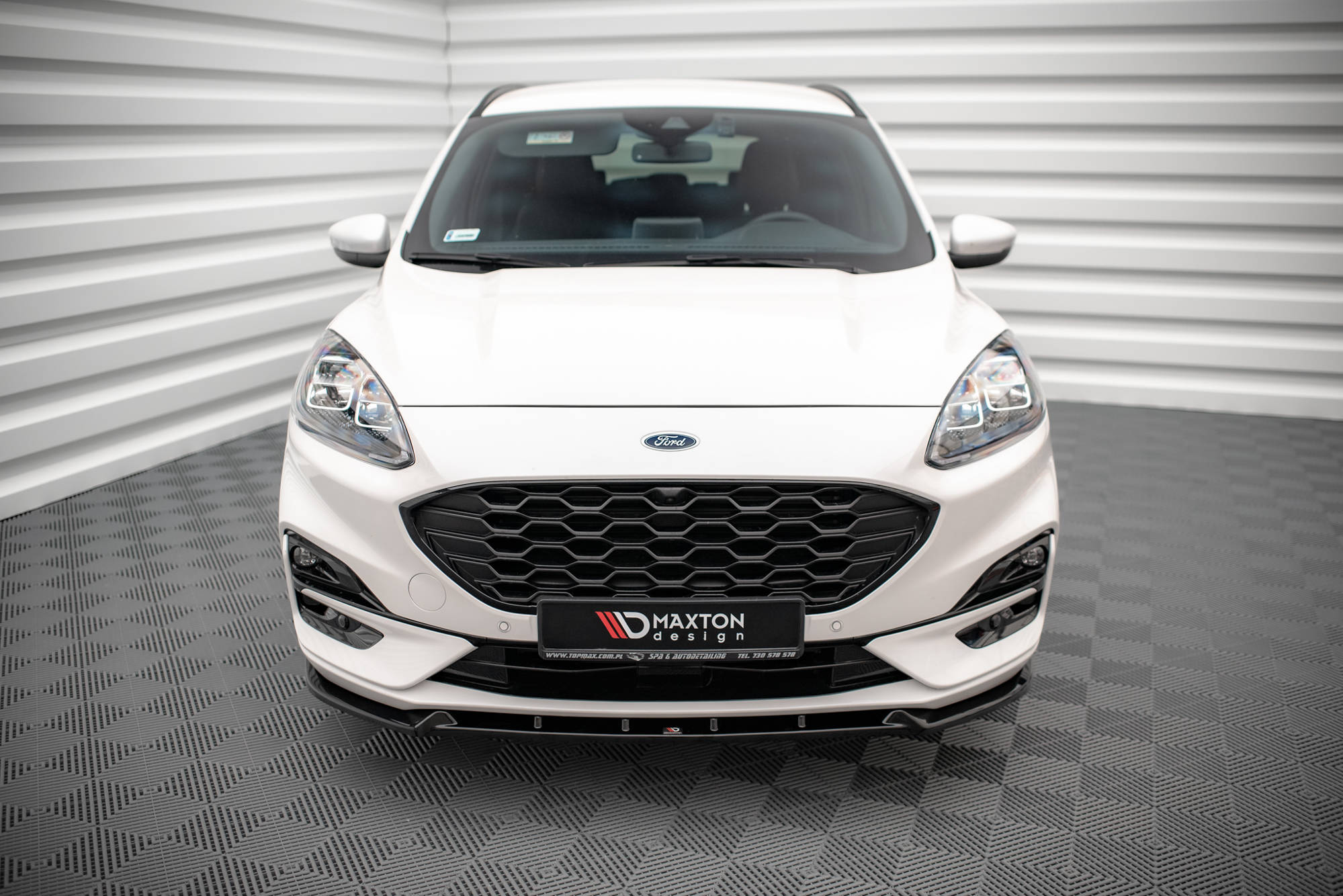 Street+ Spoilerlippe Front Ansatz passend für Ford Kuga ST-Line Mk3 schwarz Hochglanz