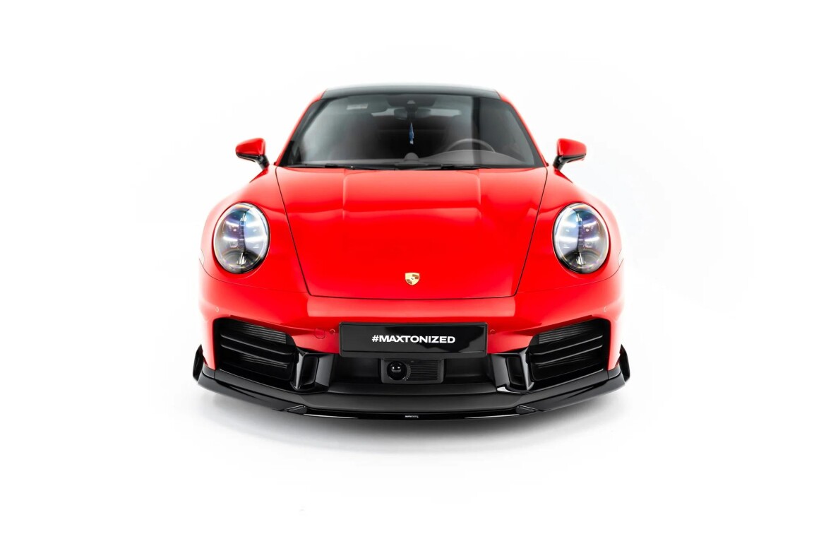 Frontlippe passend für Porsche 911 Carrera Aero / Carrera GTS 992 Facelift schwarz Hochglanz
