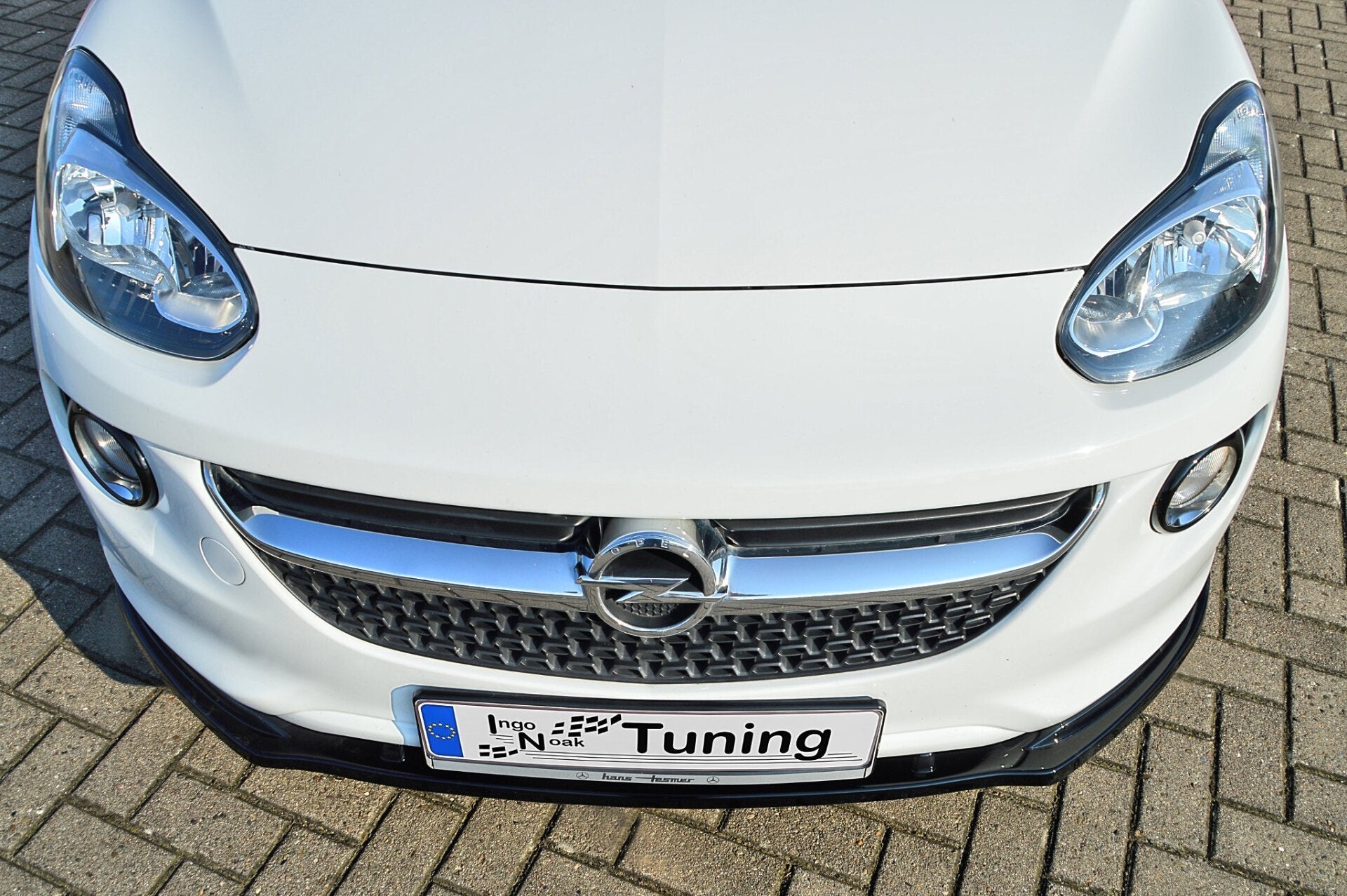 Cup Frontspoilerlippe für Opel Adam ab Bj. 2012 Schwarz Glanz