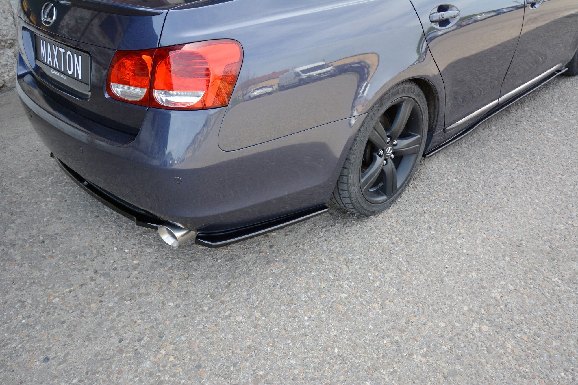 Heck Ansatz Flaps Diffusor für Lexus GS Mk3 schwarz Hochglanz