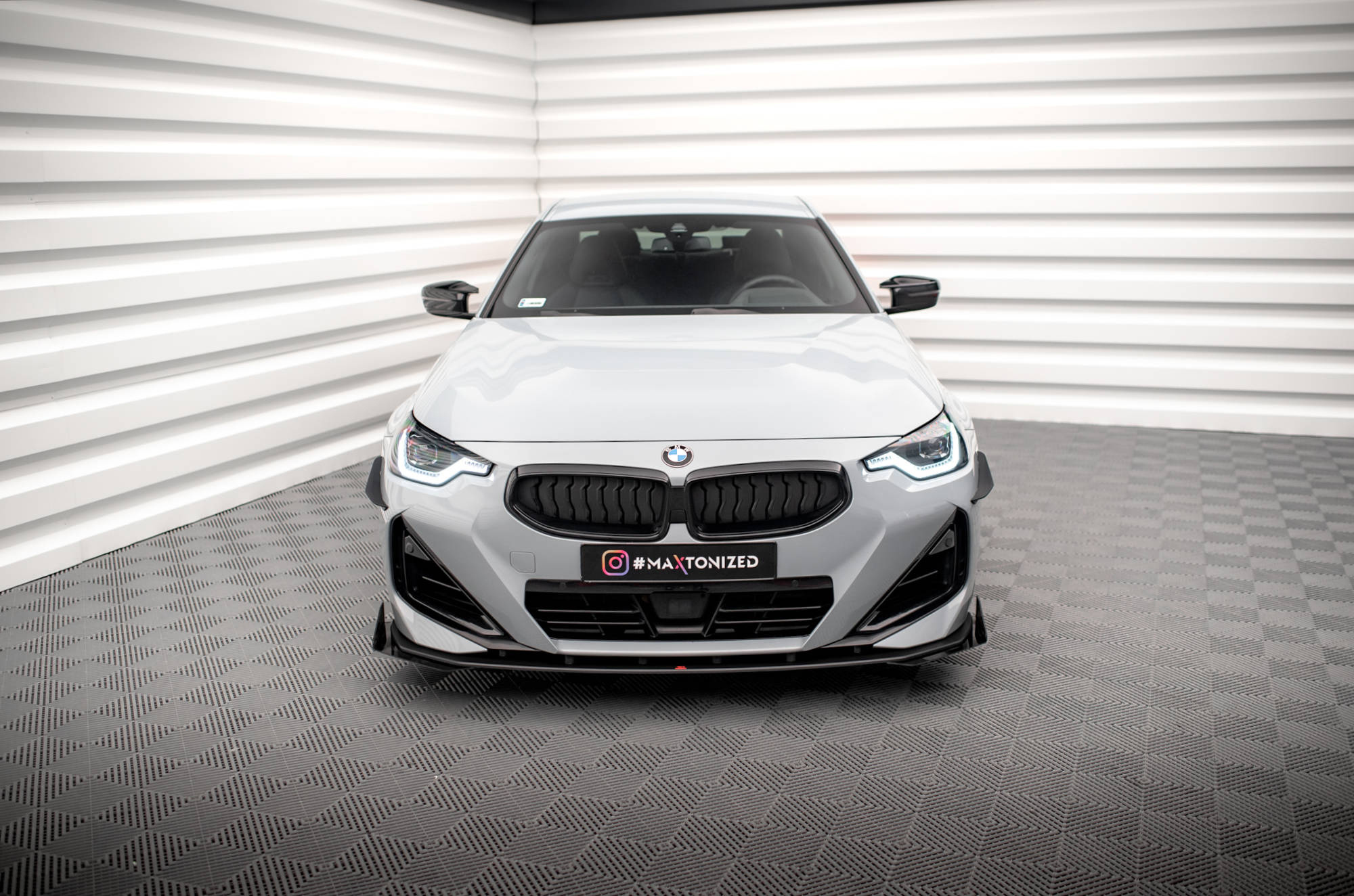 Front Stoßstange Flaps passend für BMW 2 Coupe M-Paket / M240i G42 schwarz Hochglanz