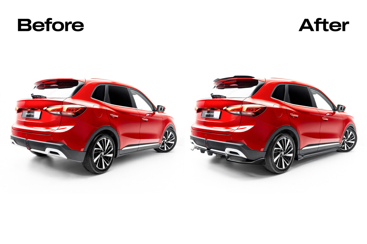 Heckspoiler Lippe passend passend für MG ZS Mk2 schwarz Hochglanz