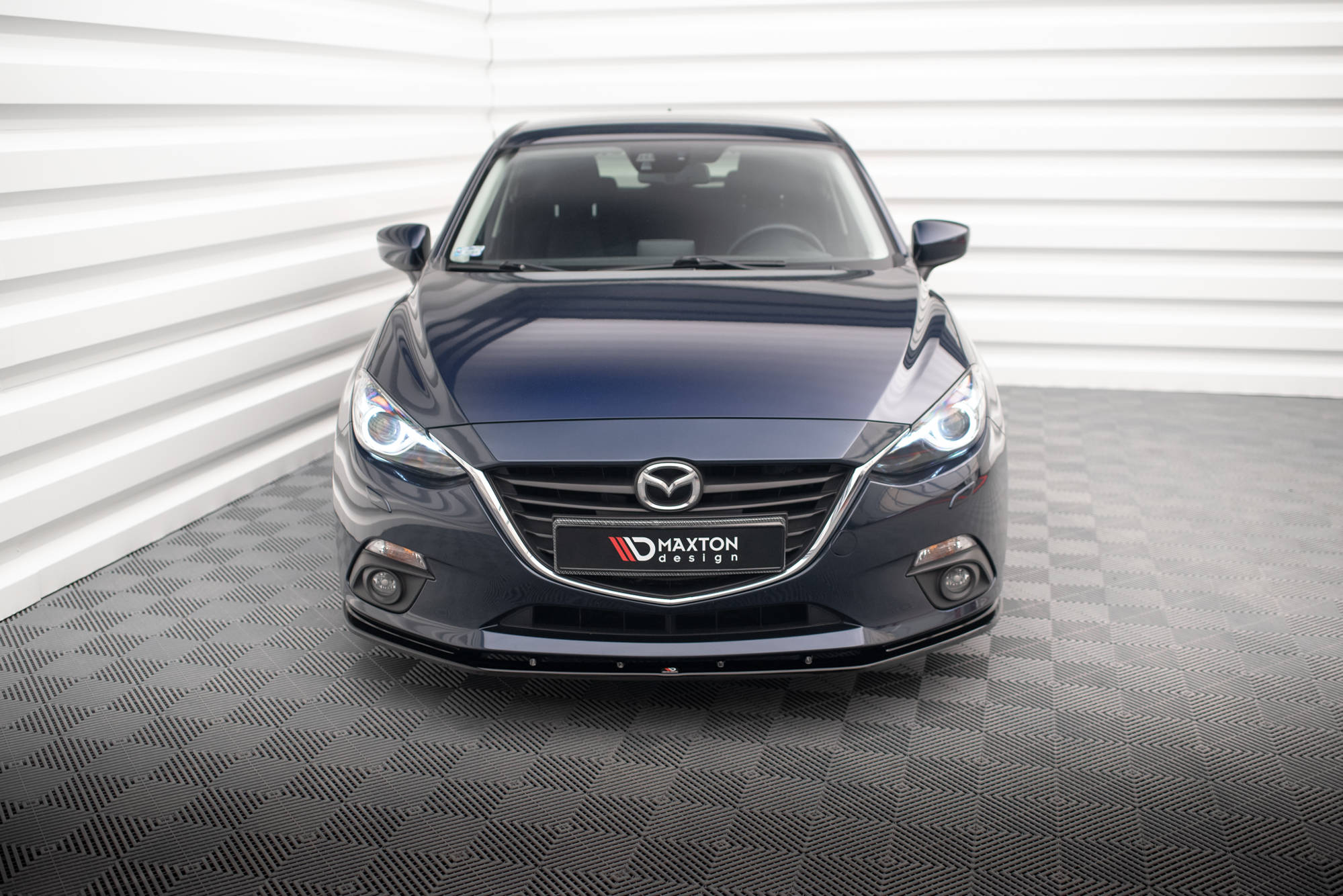 Street+ Spoilerlippe Front Ansatz passend für Mazda 3 Mk3 schwarz Hochglanz