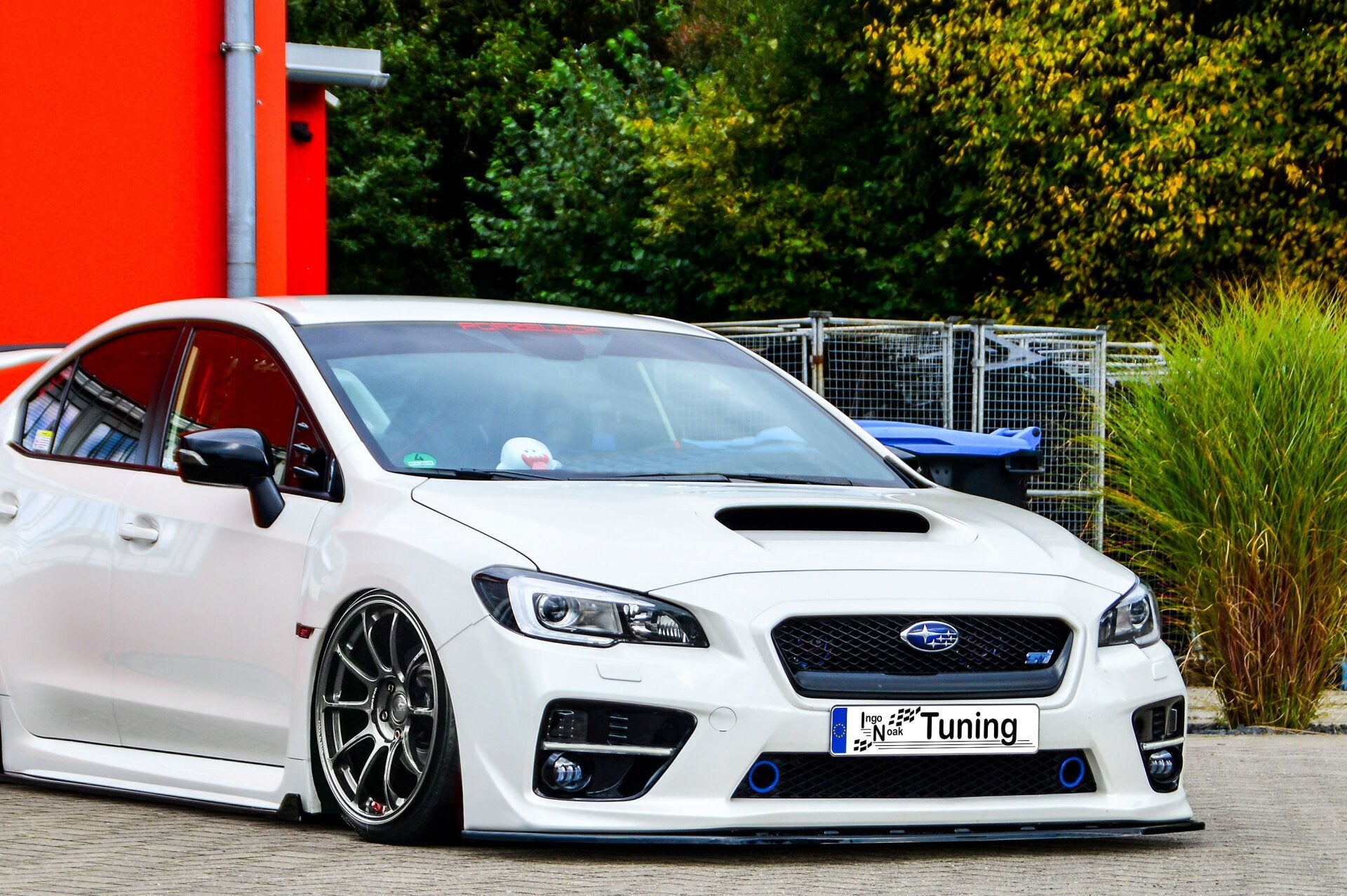 Cup Frontspoilerlippe für Subaru Impreza WRX STI Schwarz Glanz