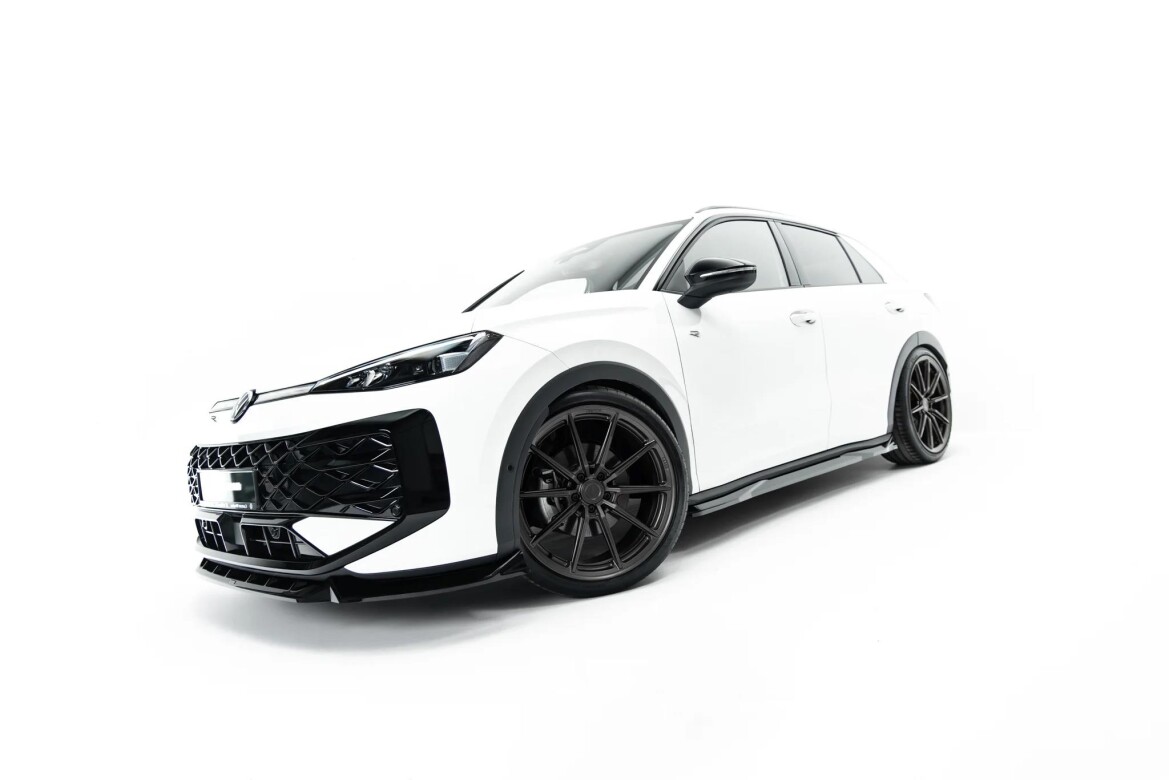 Seitenschweller Ansatz (Paar) passend für VW T-Roc R-Line Mk2 schwarz Hochglanz