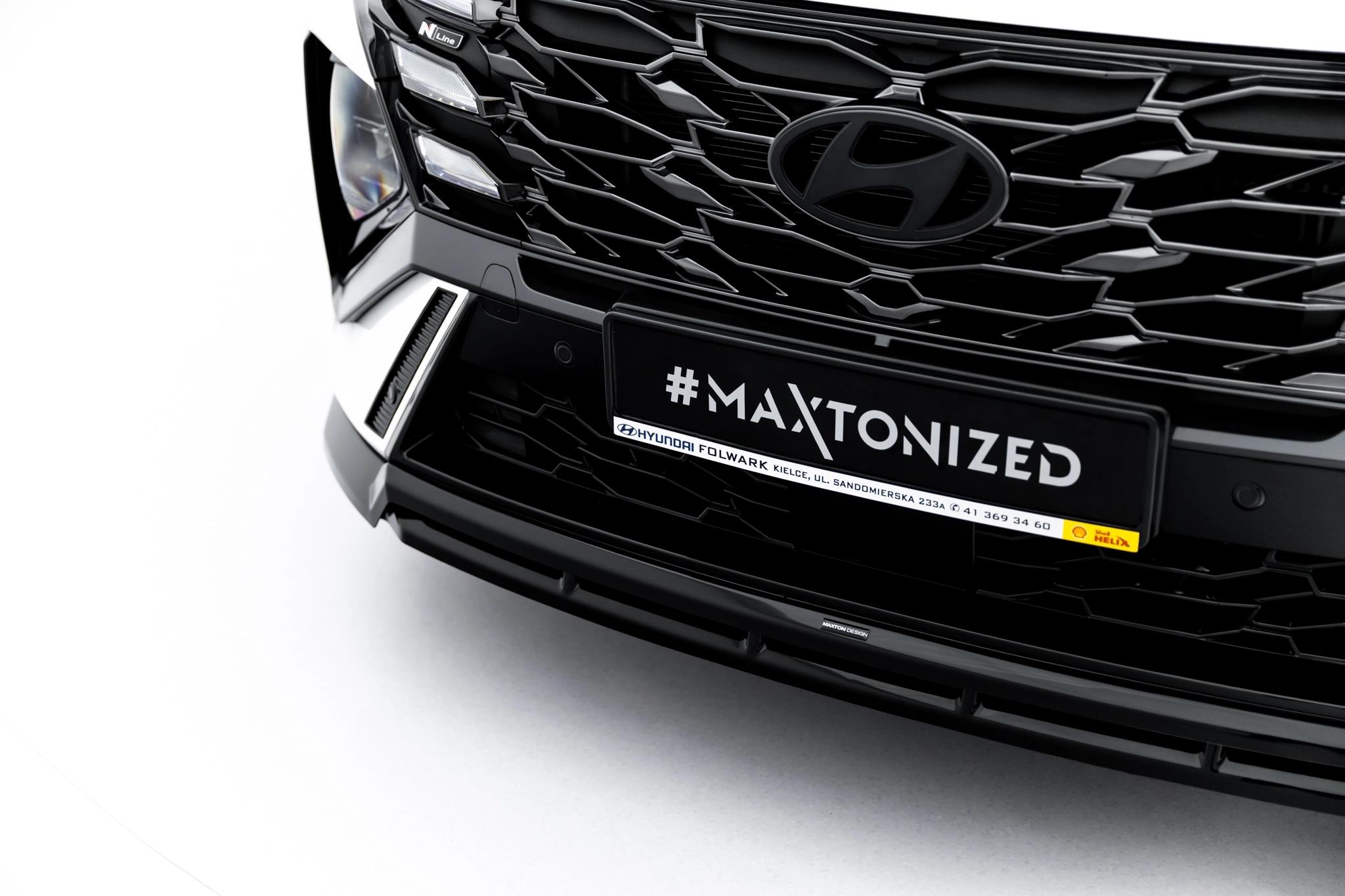 Frontlippe passend für Hyundai Tucson N-Line Mk4 Facelift schwarz Hochglanz