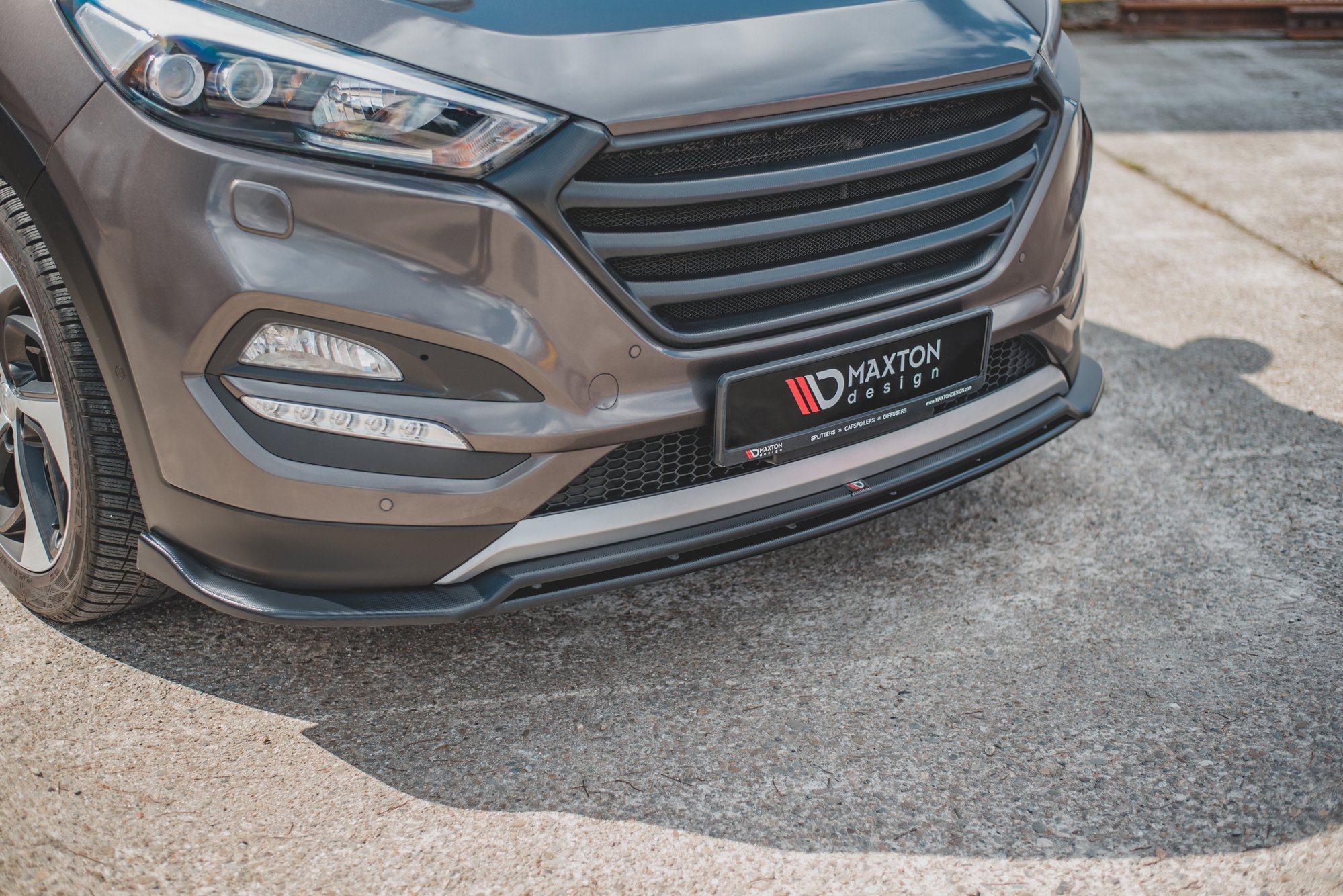 Front Ansatz für Hyundai Tucson Mk3 schwarz Hochglanz