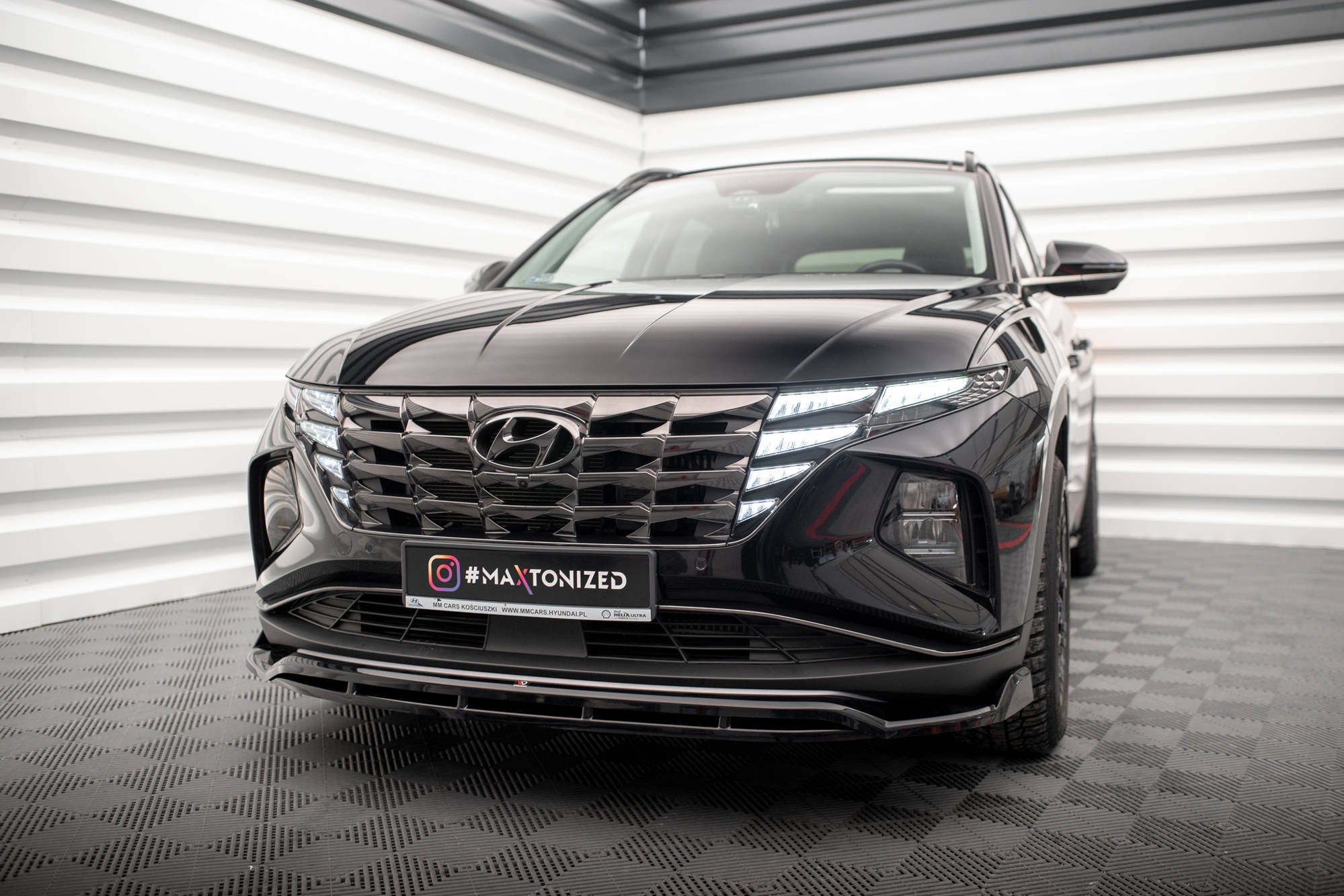 Street+ Spoilerlippe Front Ansatz V.2 passend für Hyundai Tucson Mk4 schwarz Hochglanz