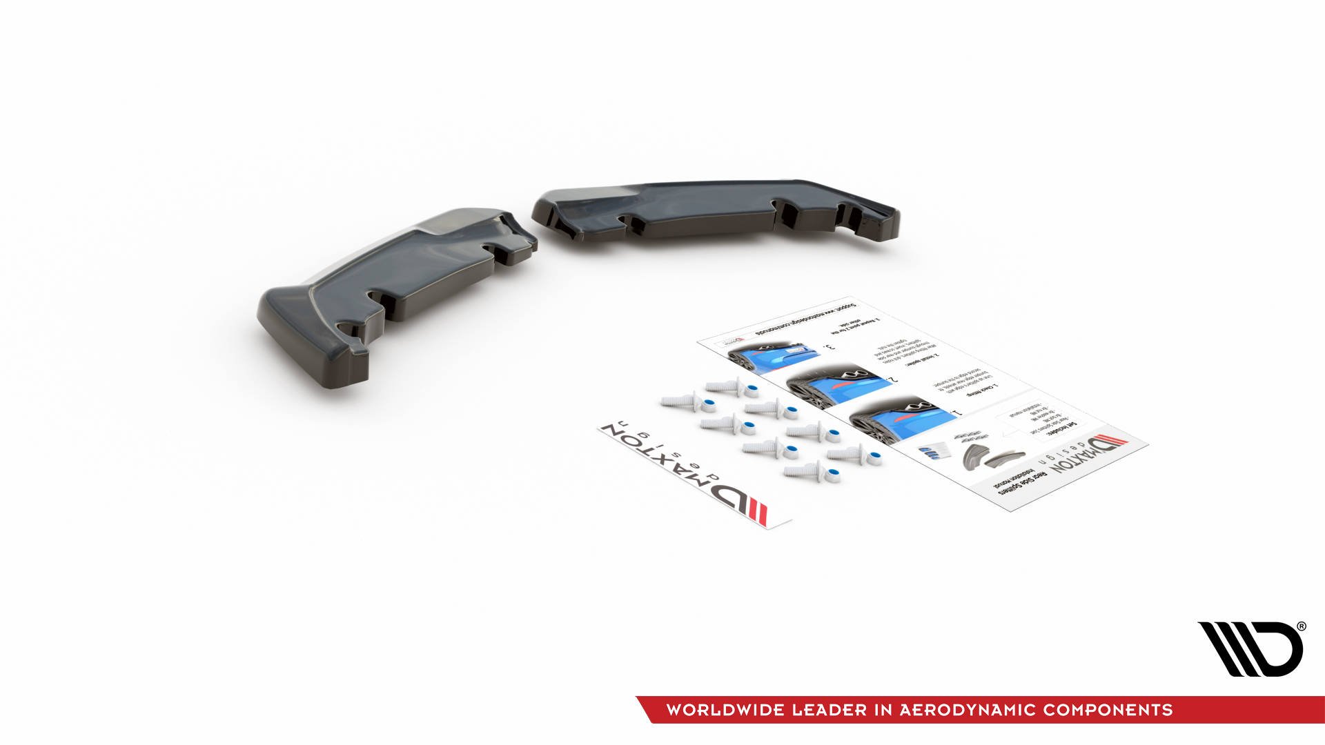 Street+ Heck Ansatz Flaps V.1 passend für Toyota GR Yaris Mk4 schwarz Hochglanz