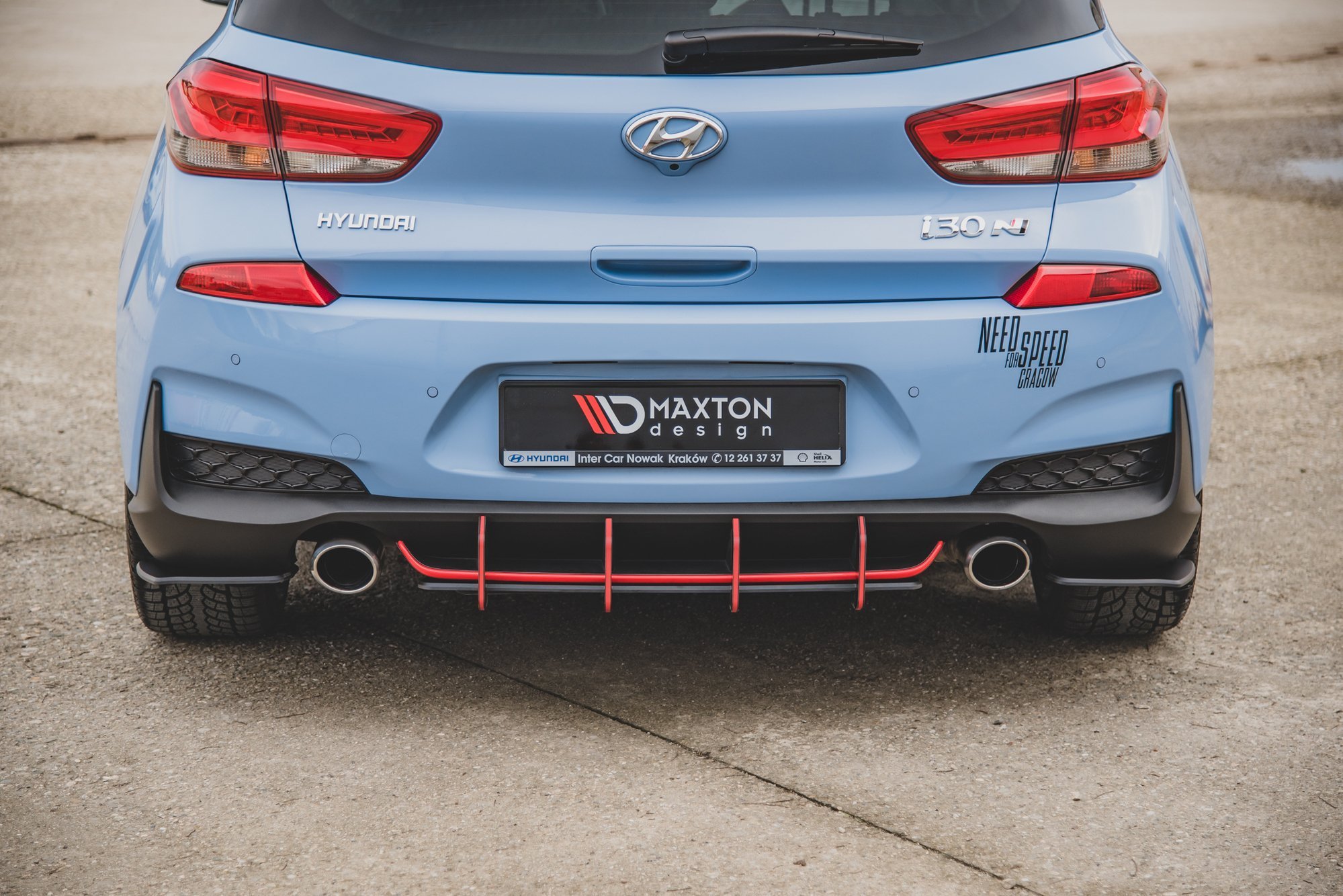 Street Pro Heck Ansatz Flaps Diffusor für Hyundai I30 N Mk3 Hatchback