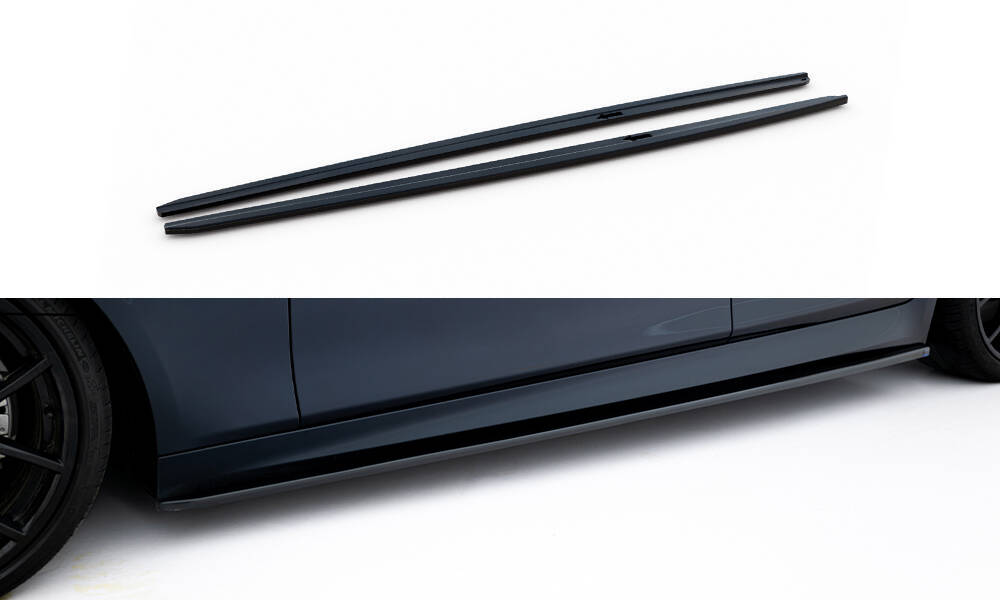 Street+ Seitenschweller Leisten V.2 passend für BMW 5er F10/F11 M-Paket / M5 schwarz Hochglanz