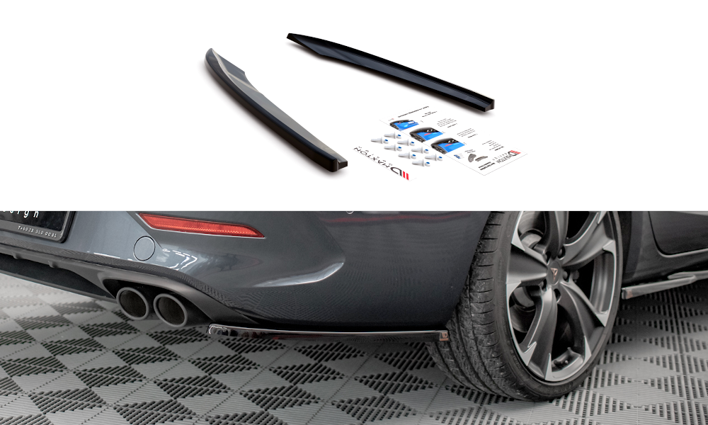Diffusor Flaps V.1 passend für CUPRA Leon ST Mk1 FL schwarz Hochglanz