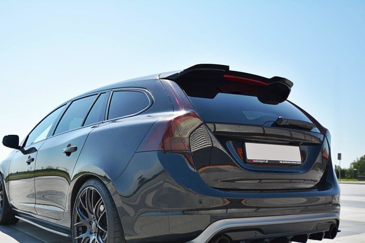 Spoiler CAP für Volvo V60 Polestar Facelift schwarz Hochglanz