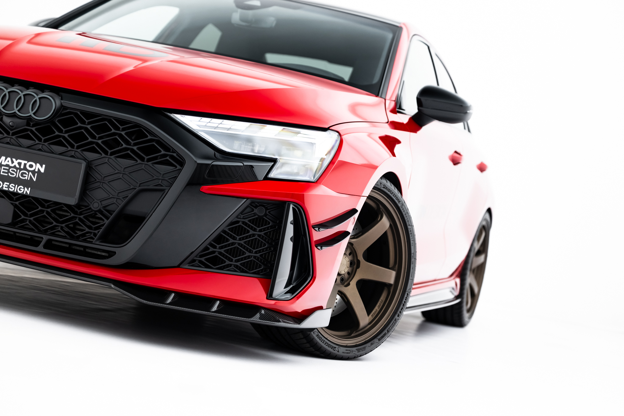 Carbon Fiber Spoilerlippe Front Ansatz passend für Audi RS3 Limousine 8Y FL