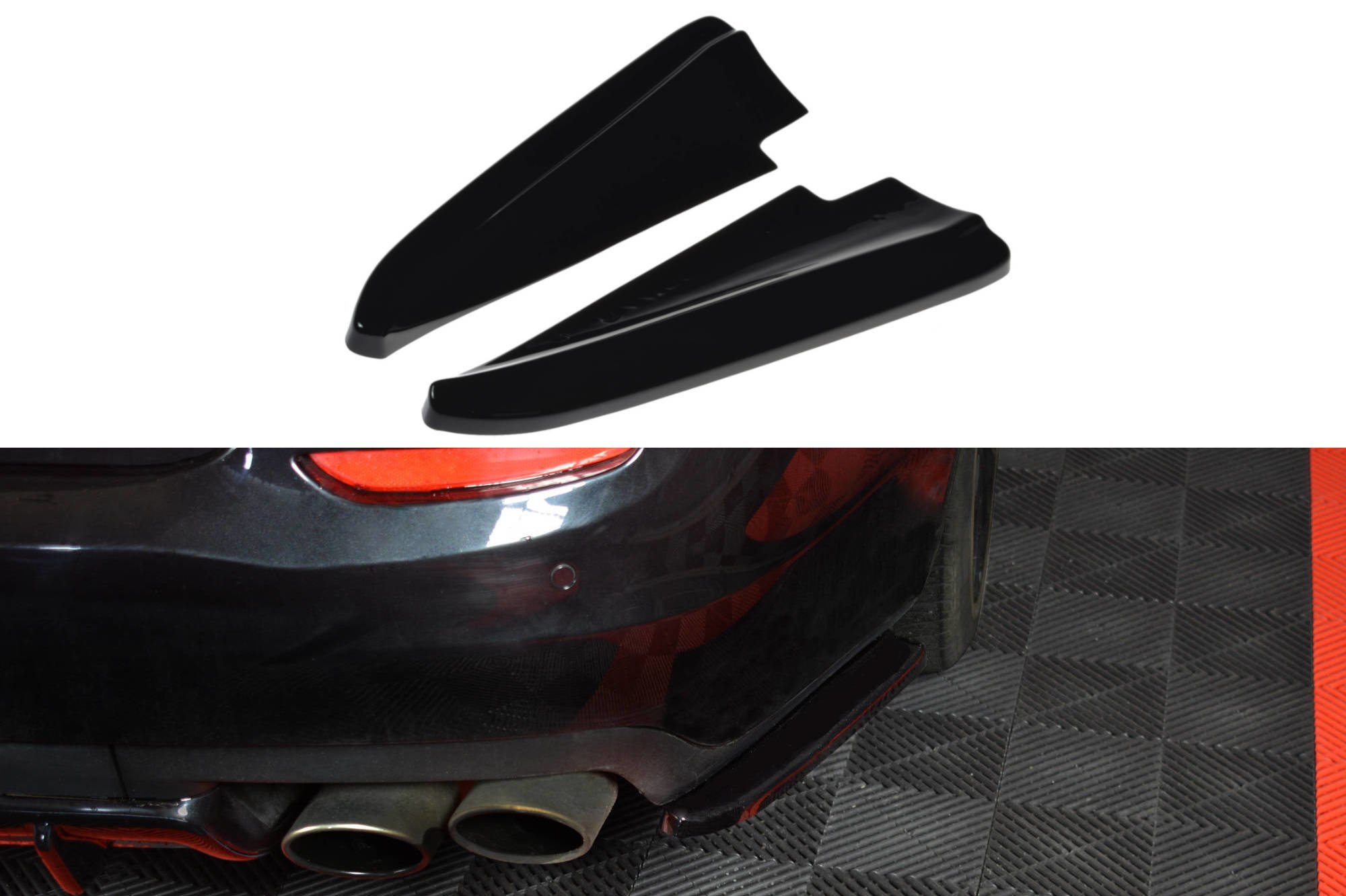 Diffusor Flaps passend für Maserati QUATTROPORTE MK.6 vor FL schwarz matt