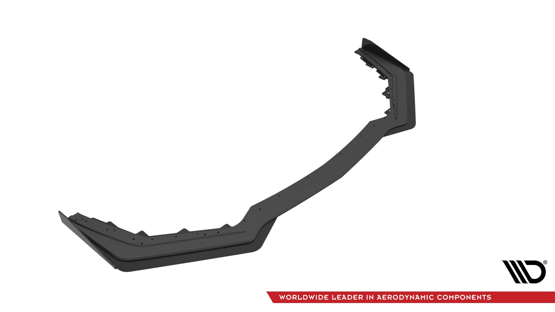 Street Pro Spoilerlippe Front Ansatz V.1 + Flaps passend für Ford Mustang GT Mk6 FL schwarz Hochglanz