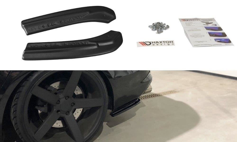 Heck Ansatz Flaps Diffusor für Audi S4 B8 FL schwarz Hochglanz
