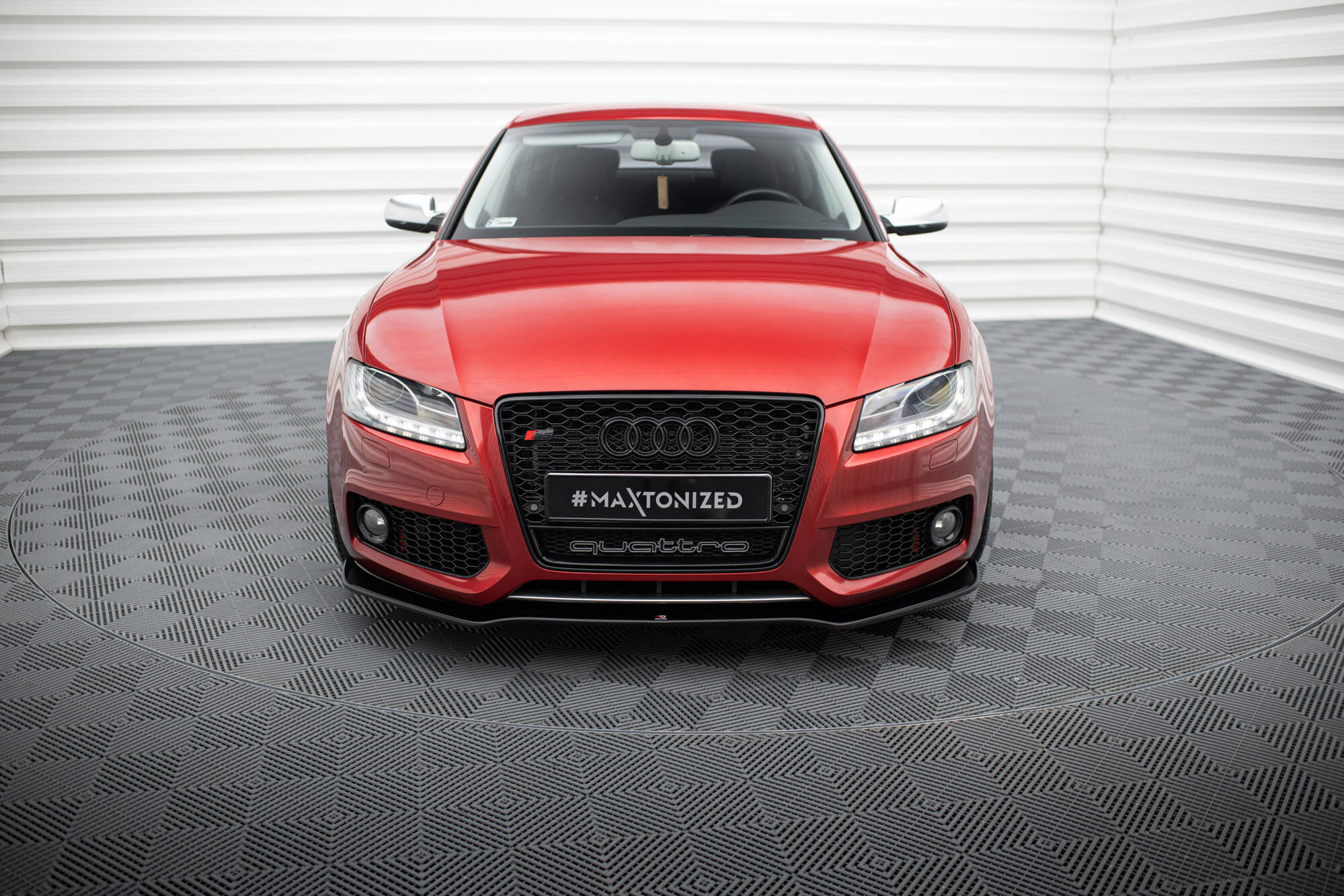 Street+ Spoilerlippe Front Ansatz passend für Audi S5 / A5 S-Line 8T schwarz Hochglanz