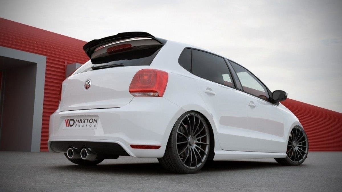 Heck Spoiler Aufsatz Abrisskante passend für VW Polo Mk5 R WRC Look schwarz Hochglanz
