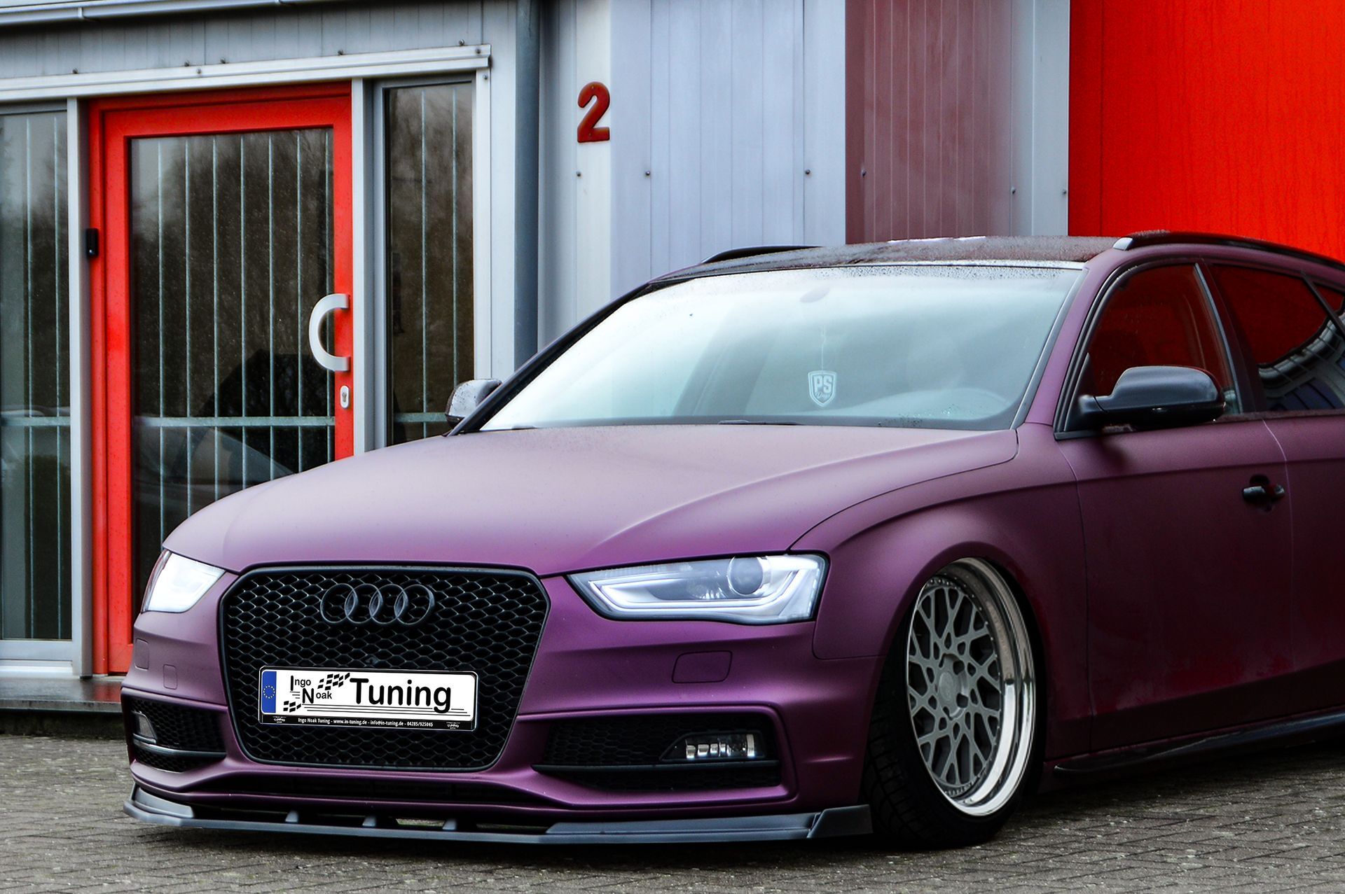 Cup Frontspoilerlippe mit Wings für Audi A4+ S4 B8 Facelift S-Line Bj. 2011-2015 Carbon Optik