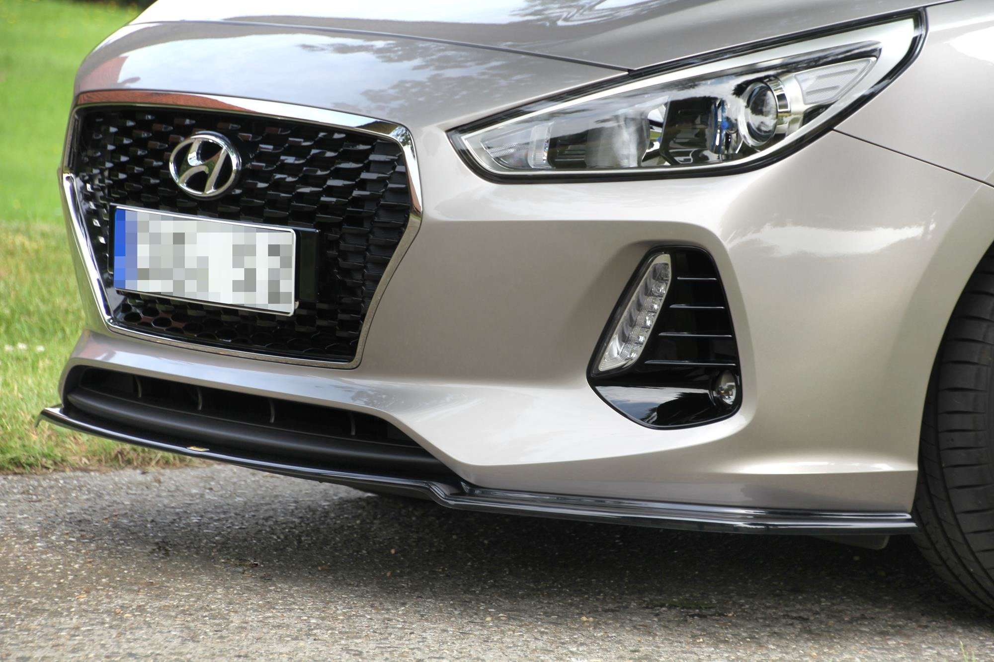 Front Ansatz V.1 für HYUNDAI I30 MK3 HATCHBACK schwarz Hochglanz