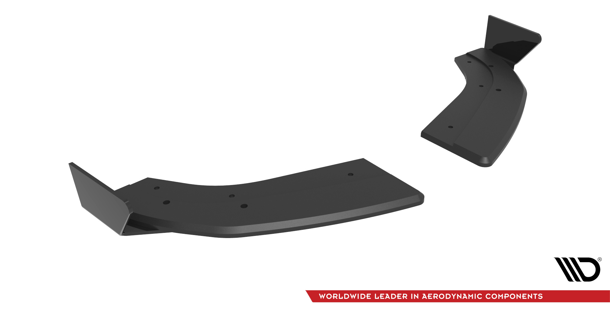 Street Pro Heck Ansatz Flaps passend für Ford Fiesta ST Mk6 rot+ Hochglanz Flaps