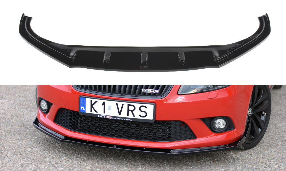 Street+ Spoilerlippe Front Ansatz passend für Skoda Fabia RS Mk2 schwarz matt