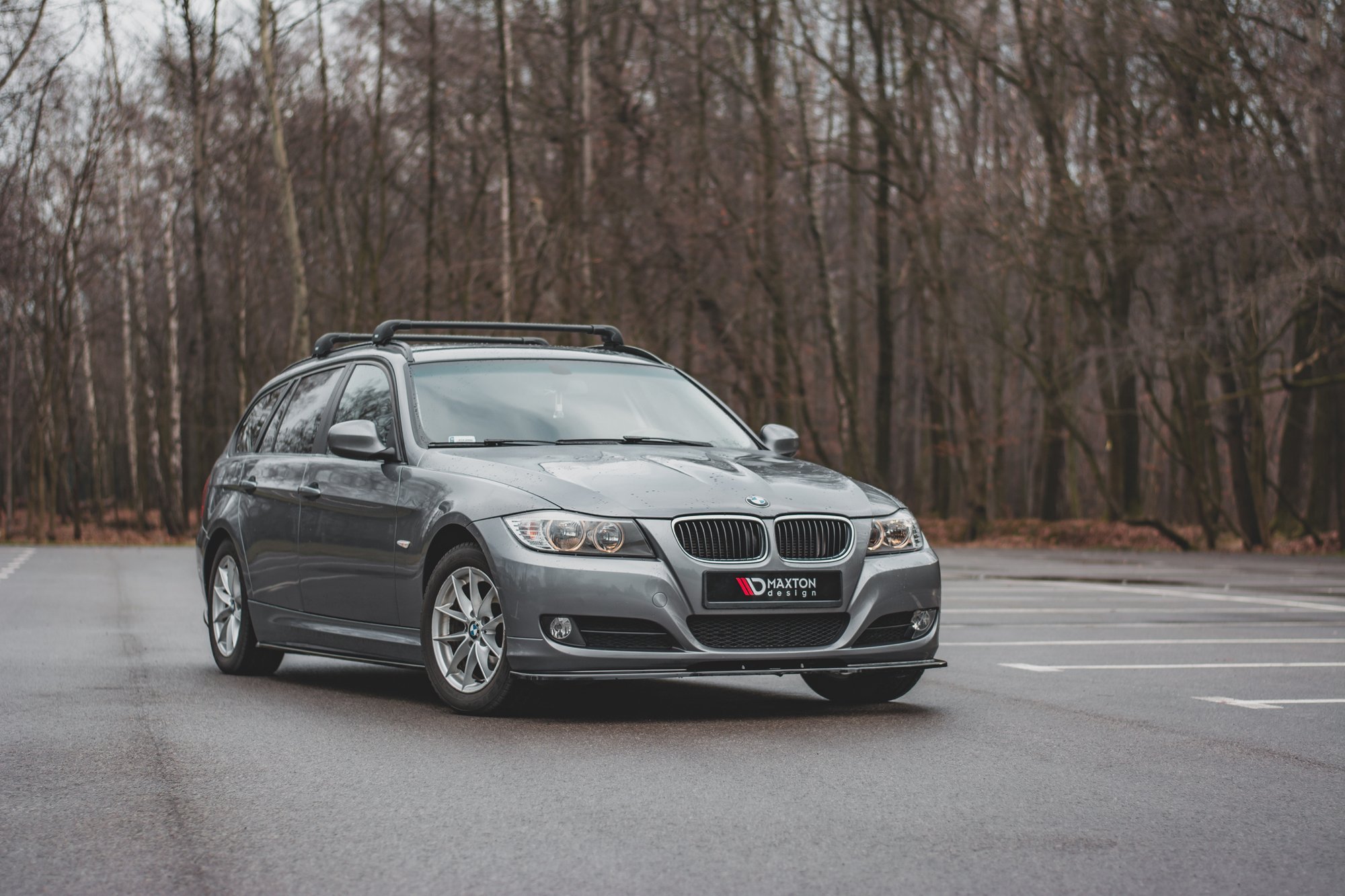 Front Ansatz V.2 für BMW 3er E90/E91 Facelift schwarz Hochglanz