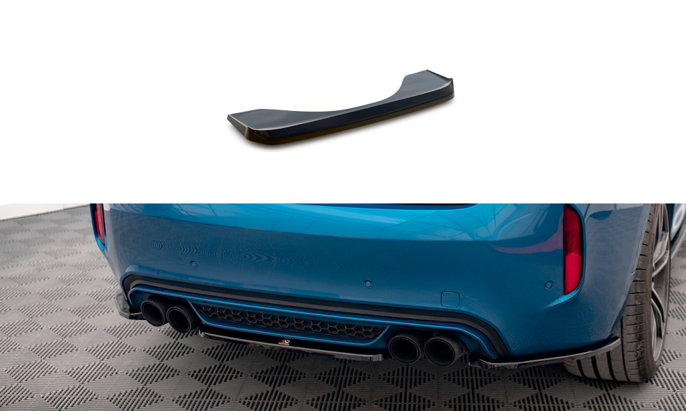 Street+ Mittlerer Diffusor Heck Ansatz passend für BMW X6 M F86 schwarz Hochglanz