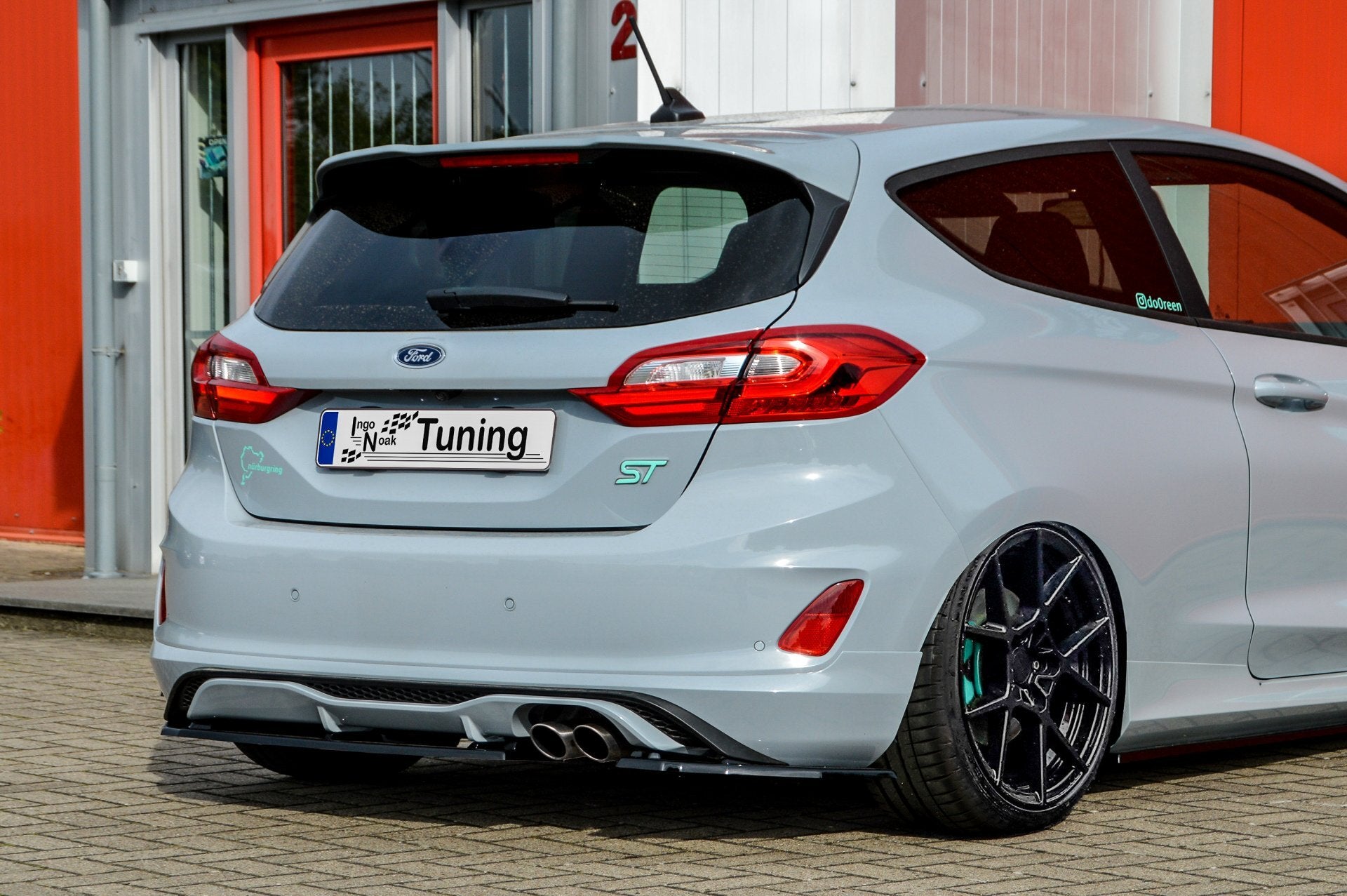 Heckansatz aus ABS für Ford Fiesta ST MK8 JHH Carbon Optik
