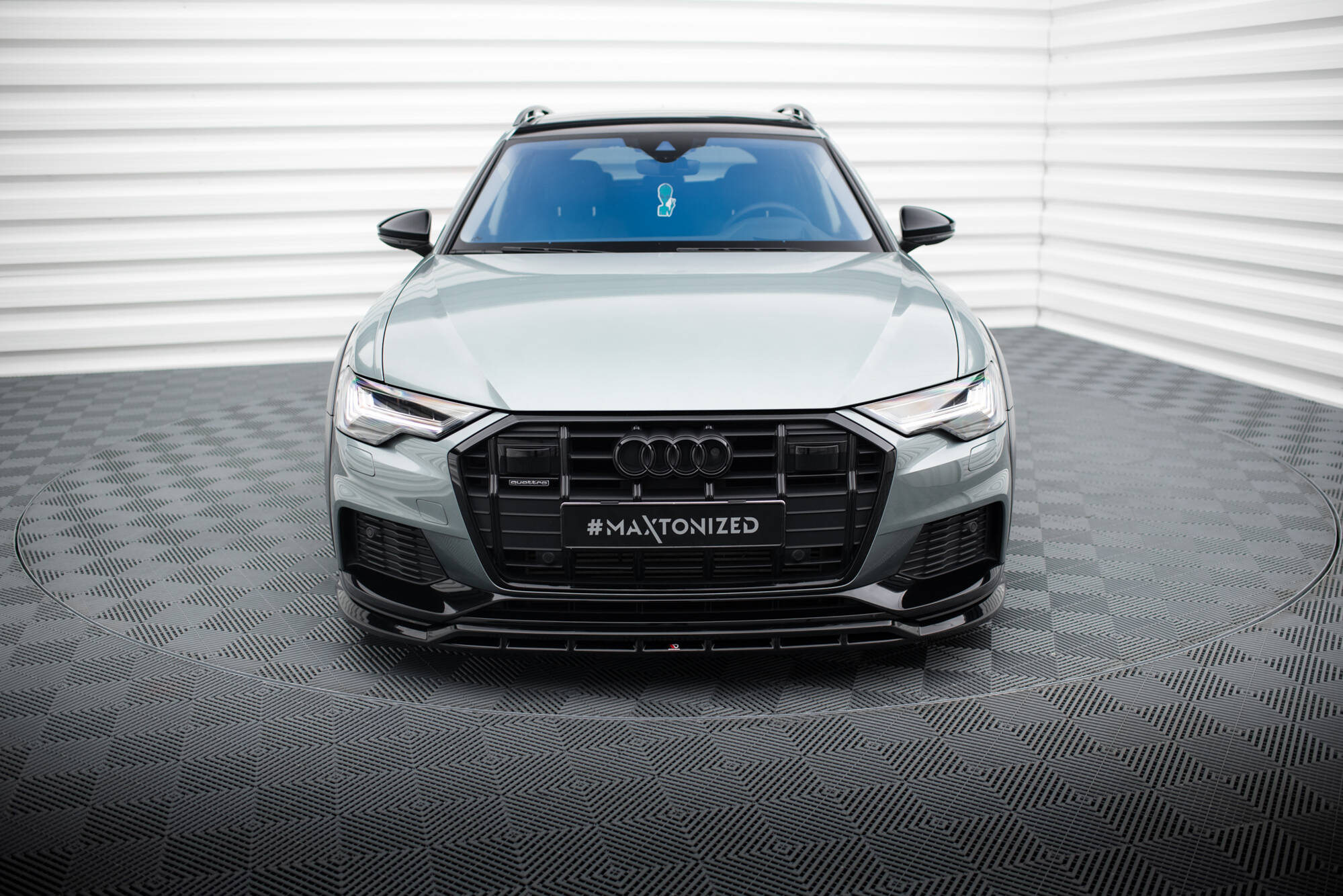 Street+ Spoilerlippe Front Ansatz passend für Audi A6 Allroad C8 schwarz Hochglanz