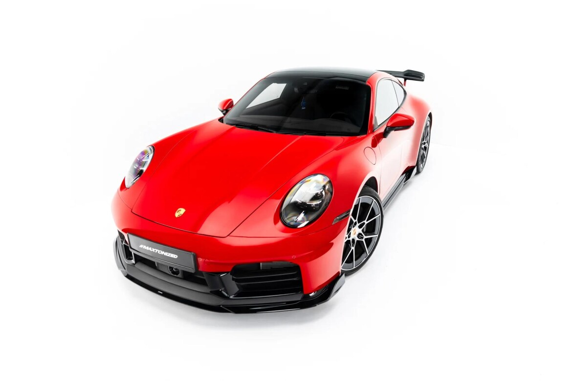 Frontlippe passend für Porsche 911 Carrera Aero / Carrera GTS 992 Facelift schwarz Hochglanz
