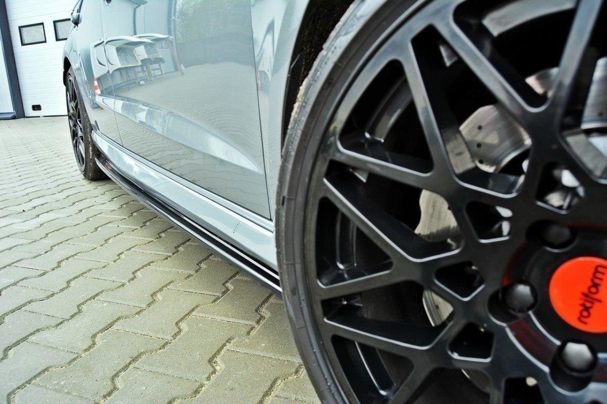 Street+ Seitenschweller Leisten passend für Audi RS3 8V Sportback schwarz Hochglanz