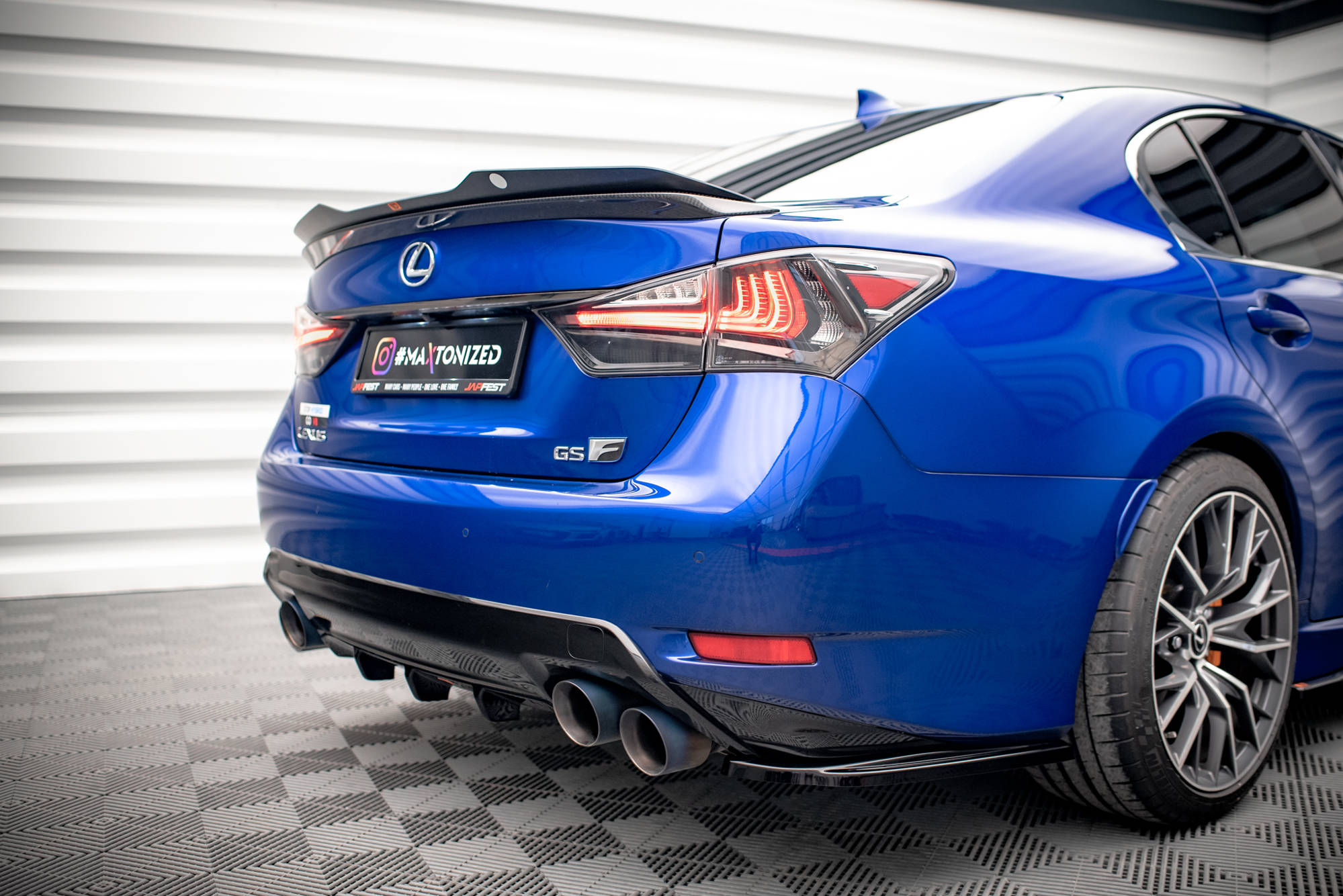 Street+ Heck Ansatz Diffusor passend für Lexus GS F Mk4 FL Carbon Look
