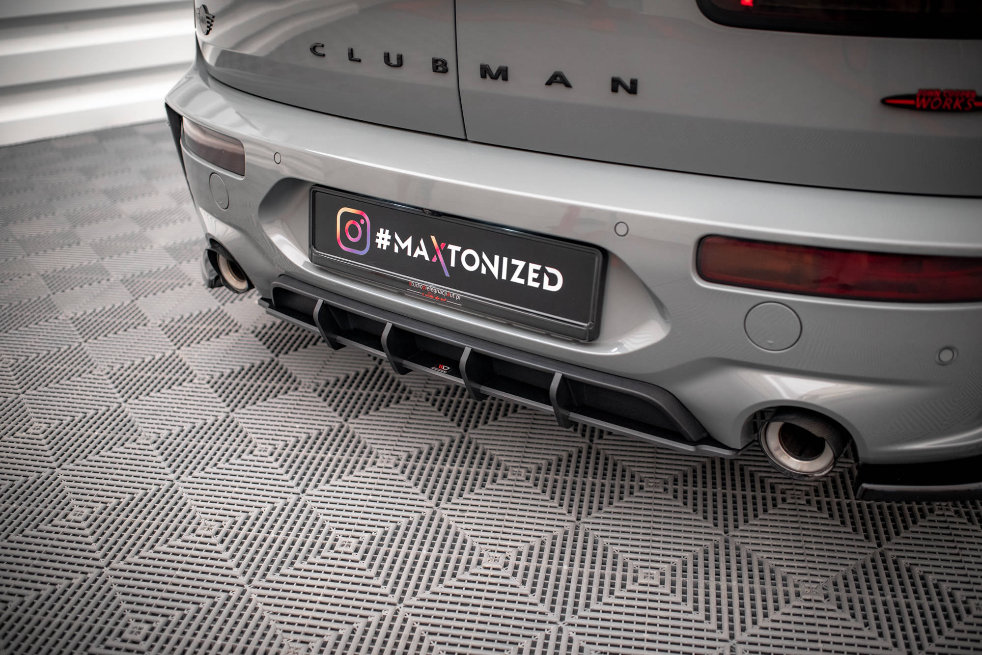 Street Pro Heckschürze Heck Ansatz Diffusor passend für Mini Cooper Clubman John Cooper Works F54 FL