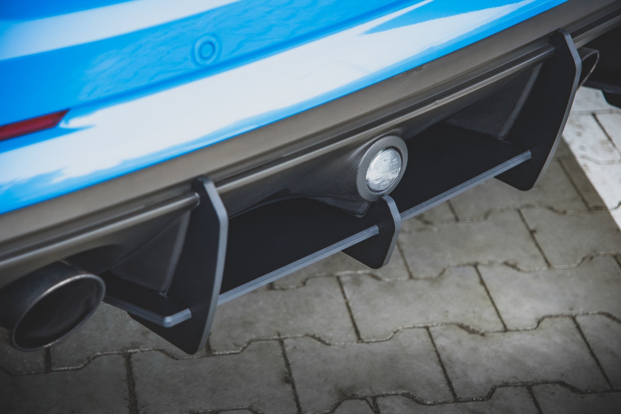 Street Pro Heckschürze Heck Ansatz Diffusor passend für Ford Focus RS Mk3 schwarz-rot